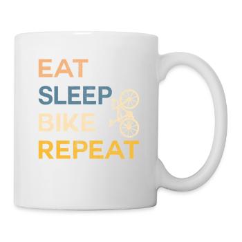 Eat sleep bike repeat - Mug - white - Right