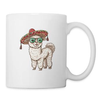 Alpaka Llama Lustig Sombrero - Tasse - Weiß - Rechts