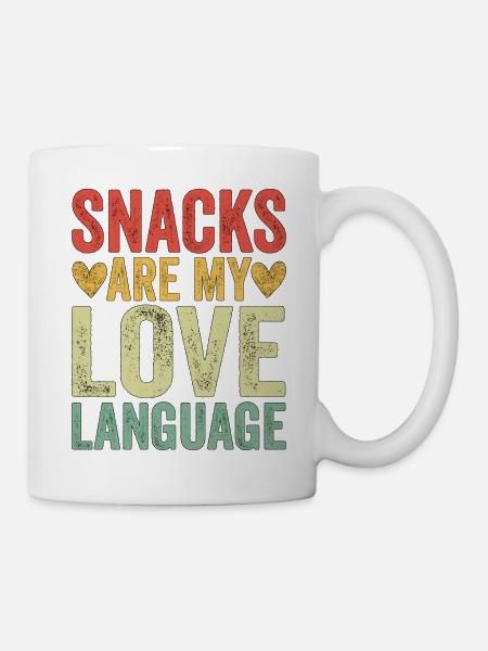 Snacks Are My Love Language - Tasse - Weiß