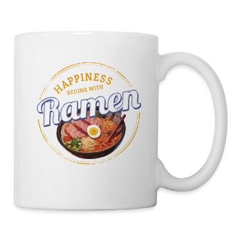Soupe de nouilles Ramen Vintage Japon Soupe rétro Design - Mug blanc - blanc - Droite