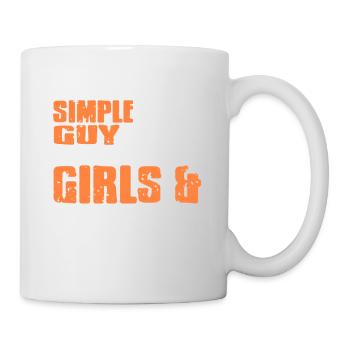 Un gars simple qui aime les vélos et les femmes - Mug blanc - blanc - Droite