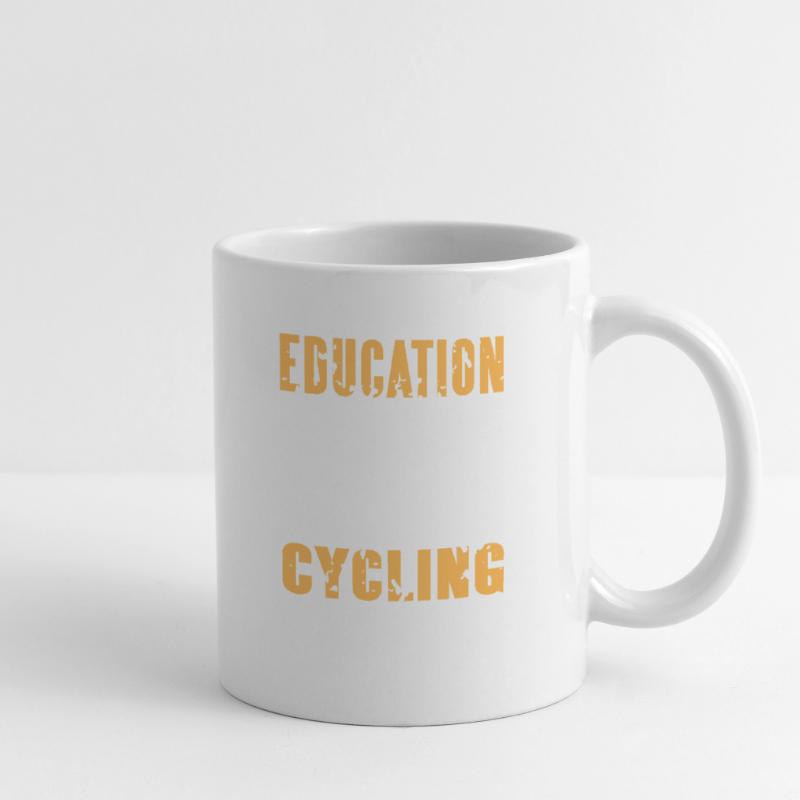 L’éducation compte, mais le cyclisme compte encore plus Mug blanc