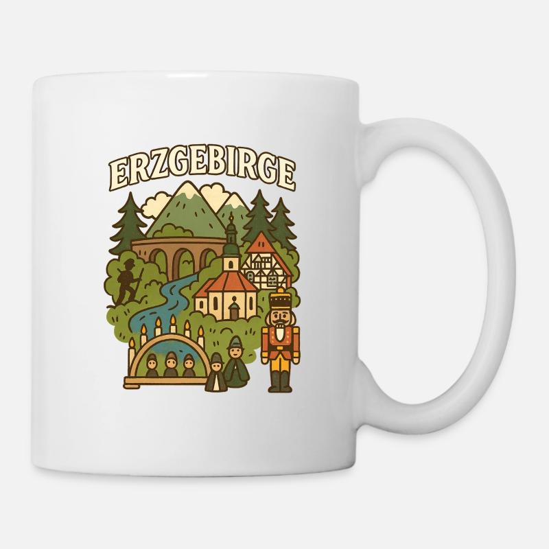 Erzgebirge Nussknacker - Tasse - Weiß