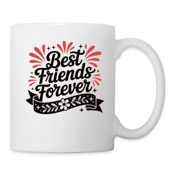 Beste Freunde für immer – BFF Shirt - Tasse - Weiß - Rechts