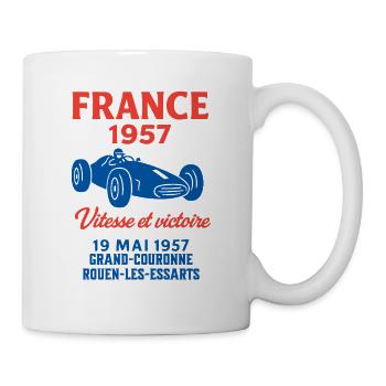 France 1957 | Retro Rennkultur - Tasse - Weiß - Rechts