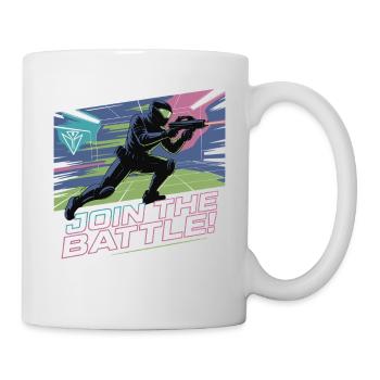 LASER STÜRZE DICH IN DIE SCHLACHT - Tasse - Weiß - Rechts