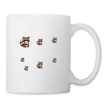 Ce que je fais de mon temps libre – Ratons laveurs - Mug blanc - blanc - Droite