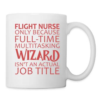 Flight Nurse Wizard Luftrettung - Tasse - Weiß - Rechts