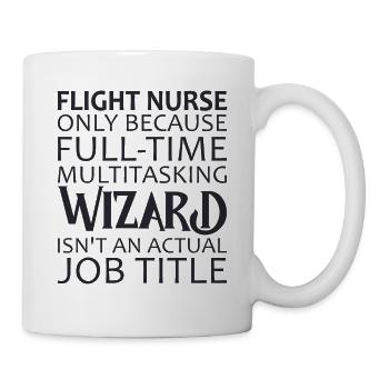 Flight Nurse Wizard Luftrettung - Tasse - Weiß - Rechts