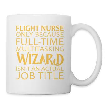 Flight Nurse Wizard Luftrettung - Tasse - Weiß - Rechts