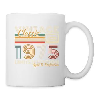 1975 Vintage Retro Geburtstagsgeschenk - Tasse - Weiß - Rechts