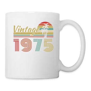 1975 Vintage Retro Geburtstagsgeschenk - Tasse - Weiß - Rechts