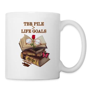Bookworm Humor Shirt for TBR Stack Lovers - Funny. - Mug - white - Right