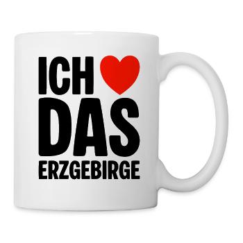 Ich liebe das Erzgebirge - Tasse - Weiß - Rechts