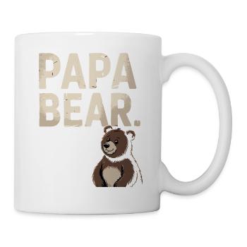 Papa Bear – Un design amusant pour les pères - Mug blanc - blanc - Droite