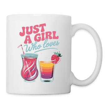 Juste une fille qui aime les vacances et les cocktails - Mug blanc - blanc - Droite