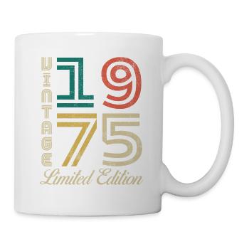 1975 Vintage Retro Geburtstagsgeschenk - Tasse - Weiß - Rechts