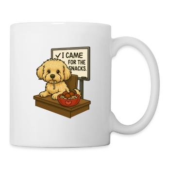 I Came for the Snacks – Funny Maltipoo - Mug - white - Right