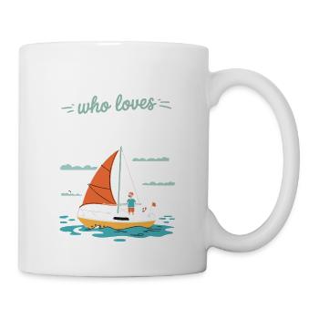 Just a Guy who loves Sailing – Sail Design - Mug - white - Right
