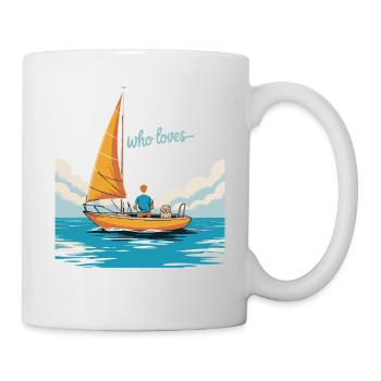 Just a Guy who loves Sailing – Sail Design - Mug - white - Right