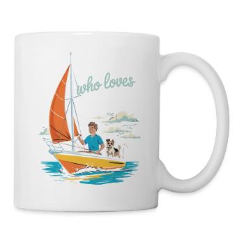 Just a Guy who loves Sailing – Sail Design - Mug - white - Right