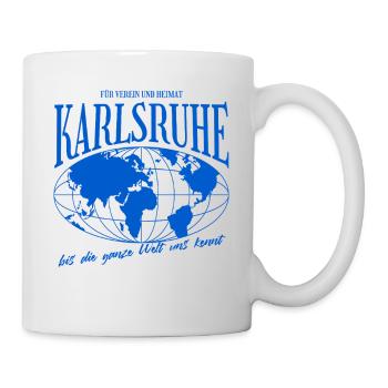 Karlsruhe Heimat Fußball Geschenk - Tasse - Weiß - Rechts