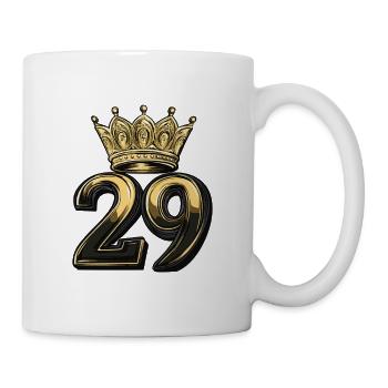 29 Zahl Krone - Tasse - Weiß - Rechts