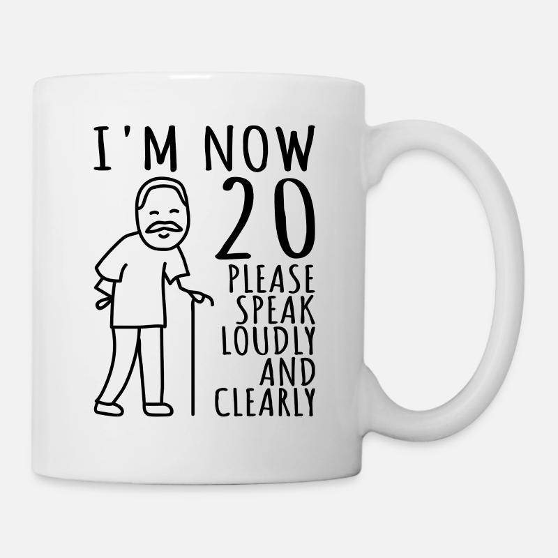 20e anniversaire 20s 20e J’ai 20 ans maintenant - Mug blanc - blanc
