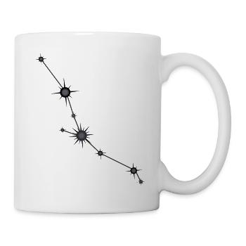 Taurus Star Constellation Zodiac Sign Black & Gray - Mug - white - Right