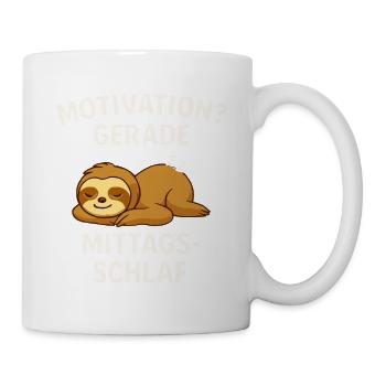 Nap instead of motivation – sloth - Mug - white - Right
