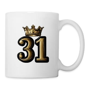 31 Nombre Couronne - Mug blanc - blanc - Droite