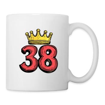 38 Zahl Krone - Tasse - Weiß - Rechts