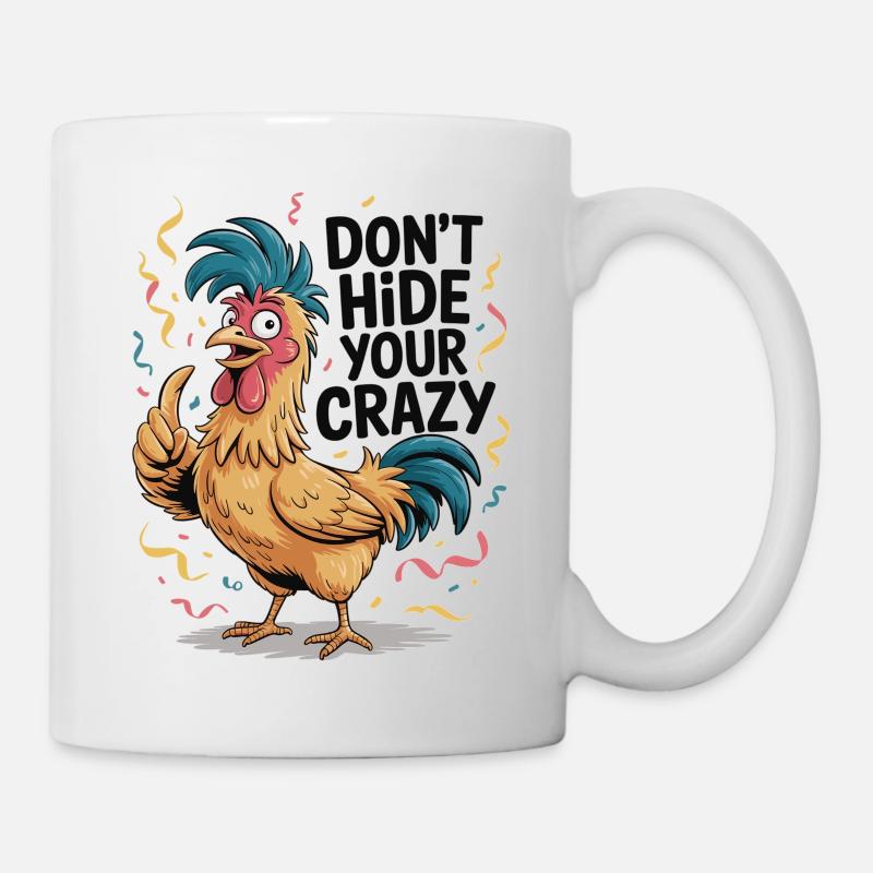 Funny Chicken Saying Shirt - Mug - white
