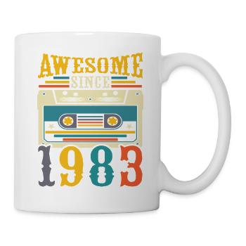 Awesome Since 1983 – Retro 42nd Birthday Gift - Mug - white - Right