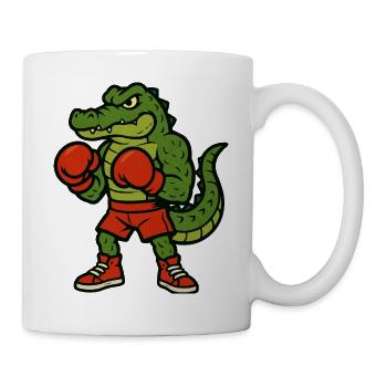 Krokodil Boxer - Tasse - Weiß - Rechts