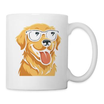 Cool Dog With Sunglasses Illustration - Mug - white - Right