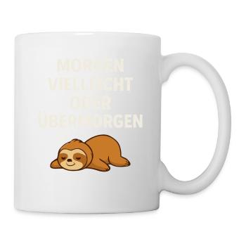Demain peut-être ou après-demain – paresseux - Mug blanc - blanc - Droite