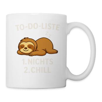 To-Do List: Nothing & Chill – Sloth - Mug - white - Right