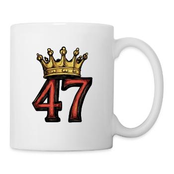 47 Zahl Krone - Tasse - Weiß - Rechts