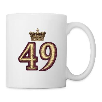 49 Zahl Krone - Tasse - Weiß - Rechts