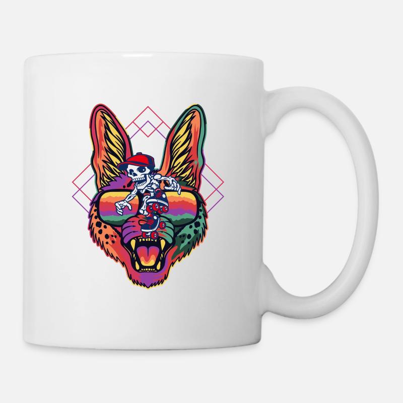 Chat néon pharaonique - Mug blanc - blanc