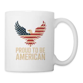 Stolz darauf, Amerikaner zu sein - Tasse - Weiß - Rechts