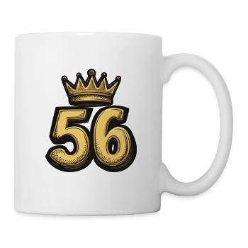 56 Zahl Krone - Tasse - Weiß - Rechts