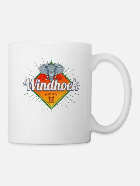 Windhoek Namibia Elefant Vintage Afrika Souvenir - Tasse - Weiß