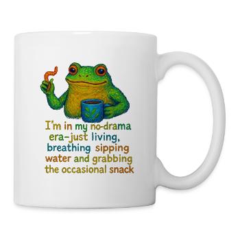 No-Drama Frosch Becher Design - Tasse - Weiß - Rechts