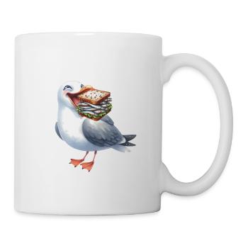 Mer du Nord Mer Baltique Mouette Mouettes Hareng maritime - Mug blanc - blanc - Droite