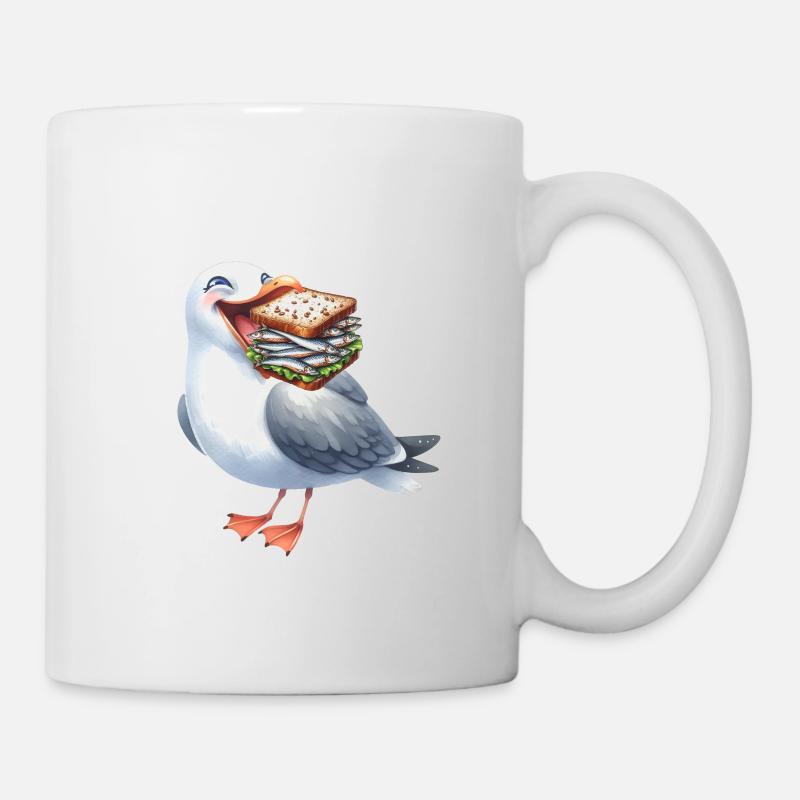 Nordsee Ostsee Möwe Möwen maritim Hering - Tasse - Weiß