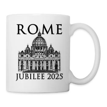 Jubiläum Rom 2025 und Vatikan St. Peter v1 - Tasse - Weiß - Rechts