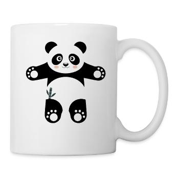 Panda skurrile, von der Natur inspirierte Illustration - Tasse - Weiß - Rechts