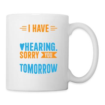 J’ai une audition sélective – Drôle de cadeau sarcastique - Mug blanc - blanc - Droite